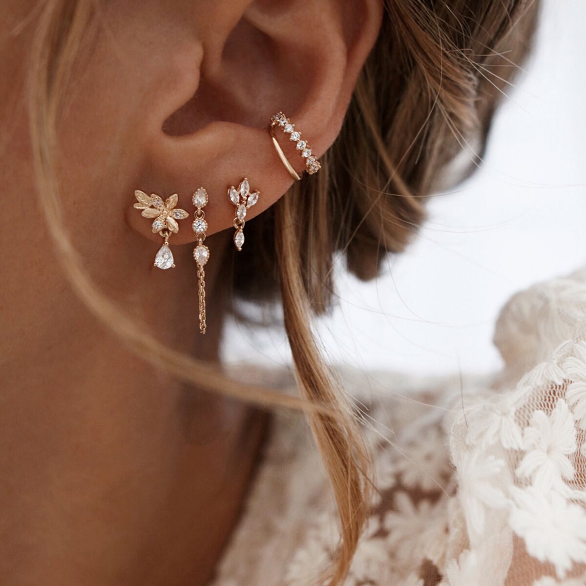 Boucles D'Oreilles Lora - Doré