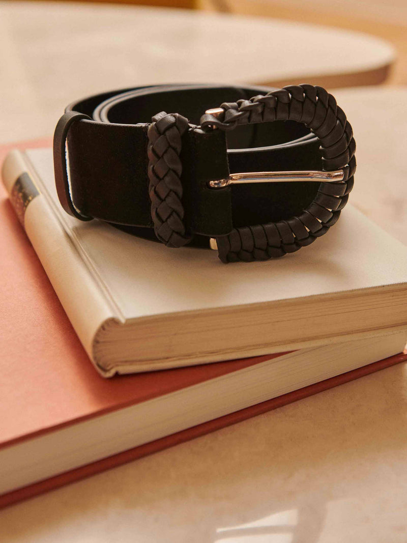 CEINTURE LARGE NOIR ADELE PETITE MENDIGOTE
