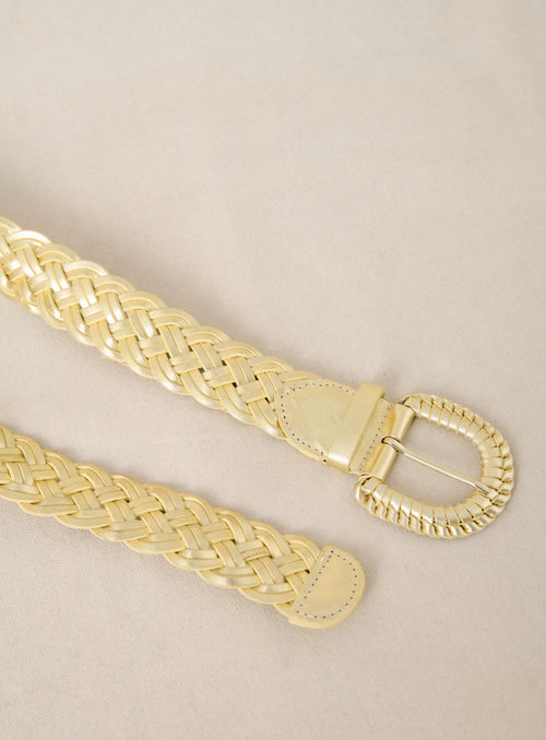 Adele Braided Belt - Gold