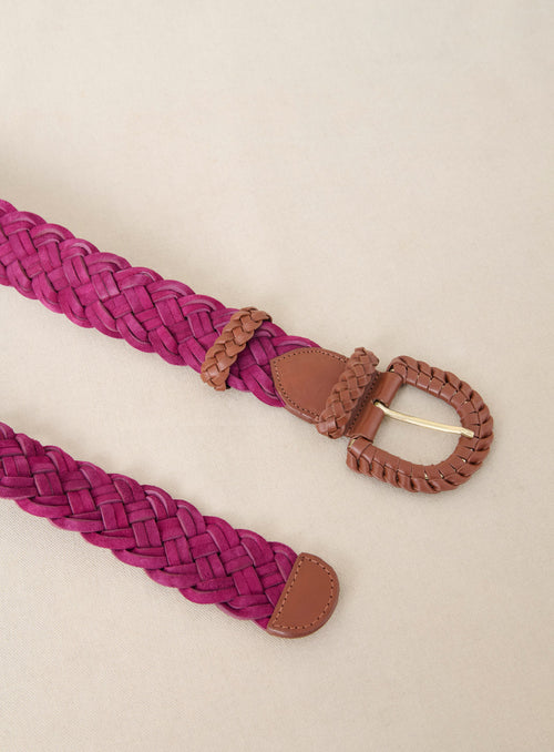 Adele Braided Belt - Purple