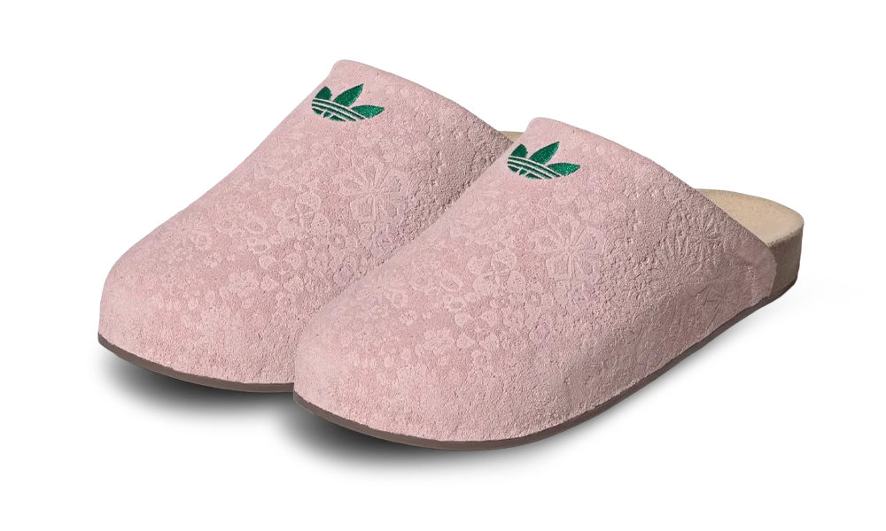 Adimule Slides Liberty London Sandy Pink Green - Rose