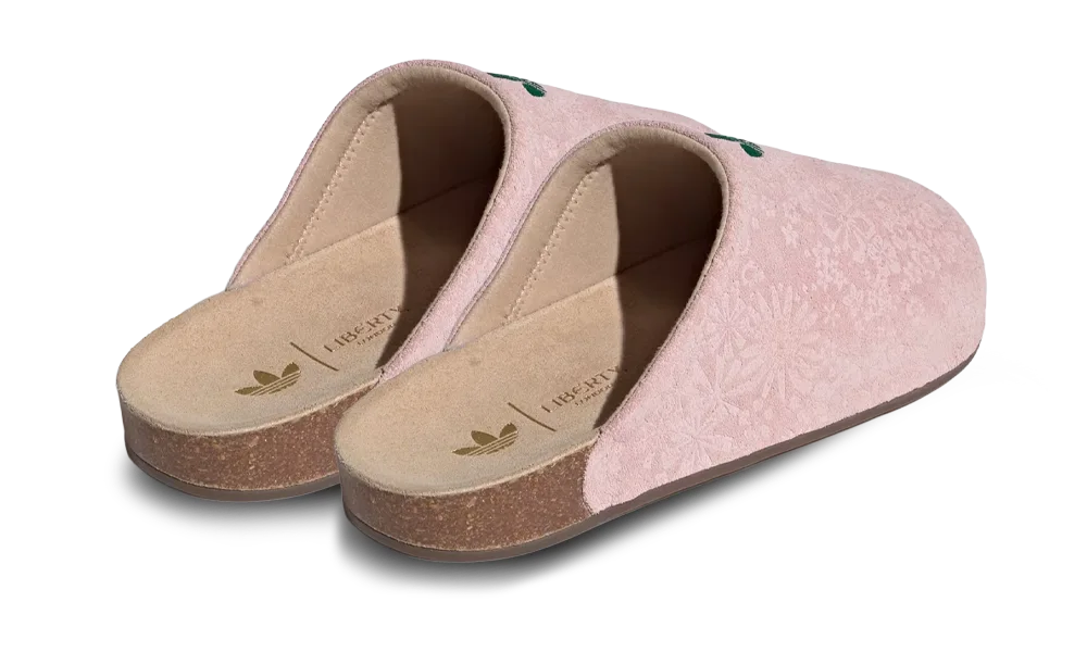 Adimule Slides Liberty London Sandy Pink Green - Rose