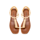 Iris Camello Flat Toe Sandal