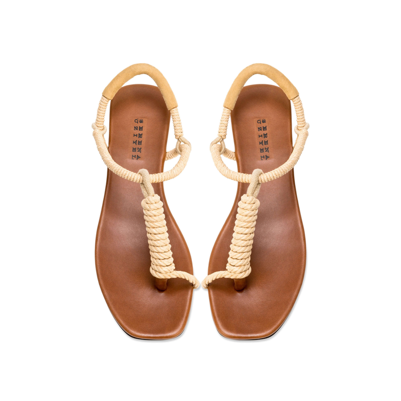 Iris Camello Flat Toe Sandal