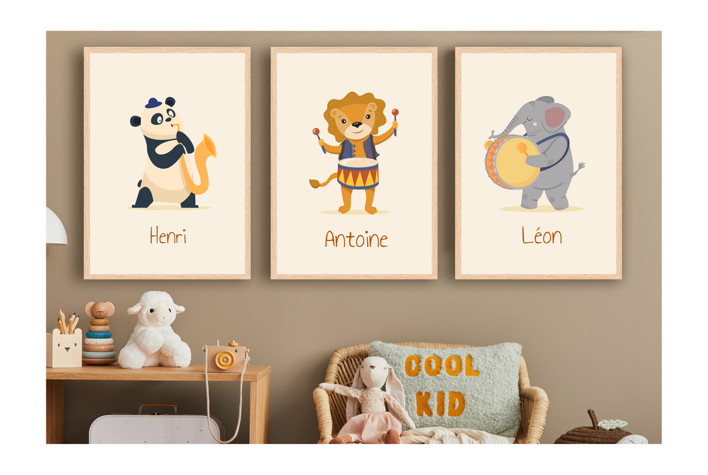 Affiches Personnalisées - Animaux Musiciens