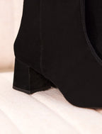 Botines De Tacón Albane - Negro Terciopelo - Mujer