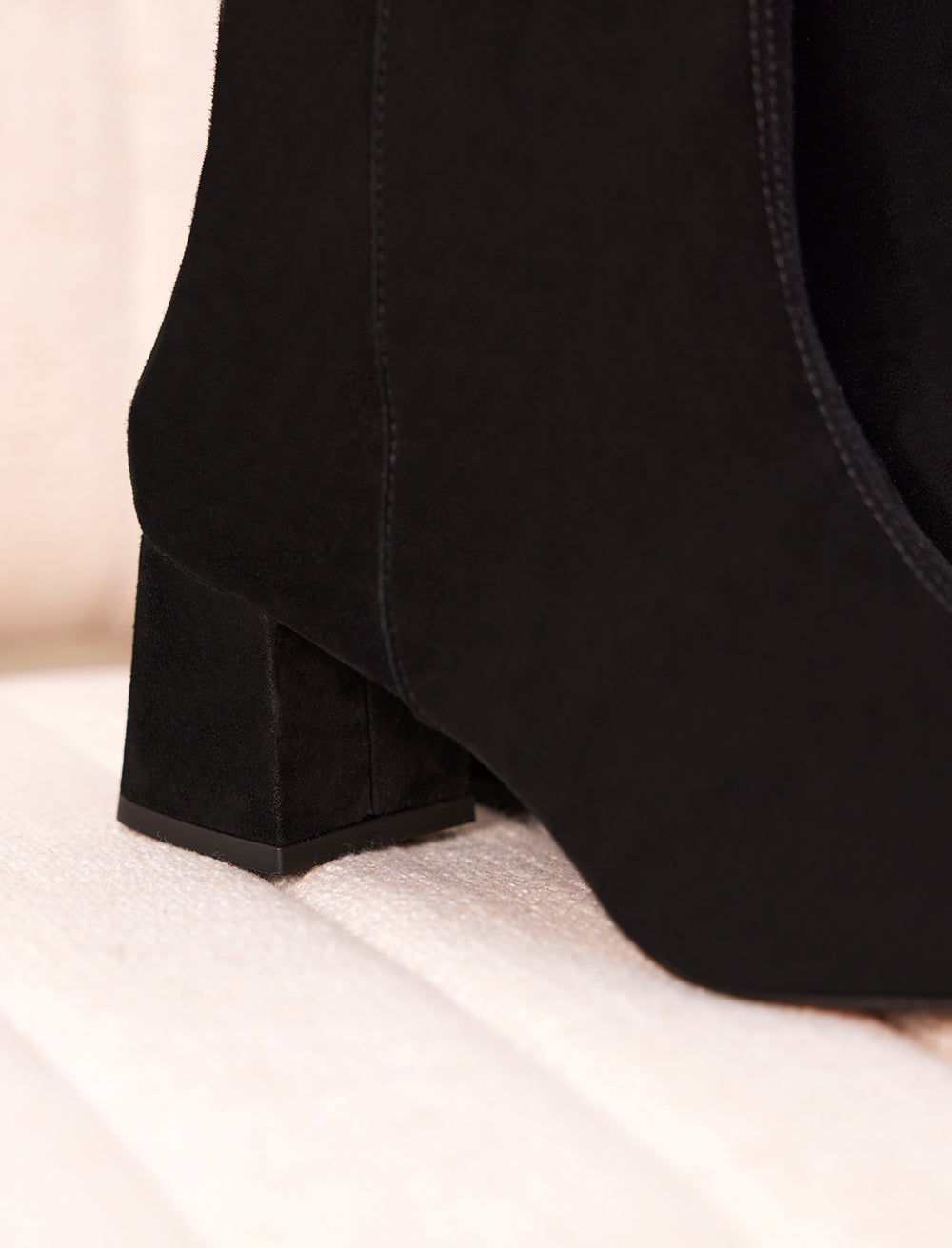 Botines De Tacón Albane - Negro Terciopelo - Mujer