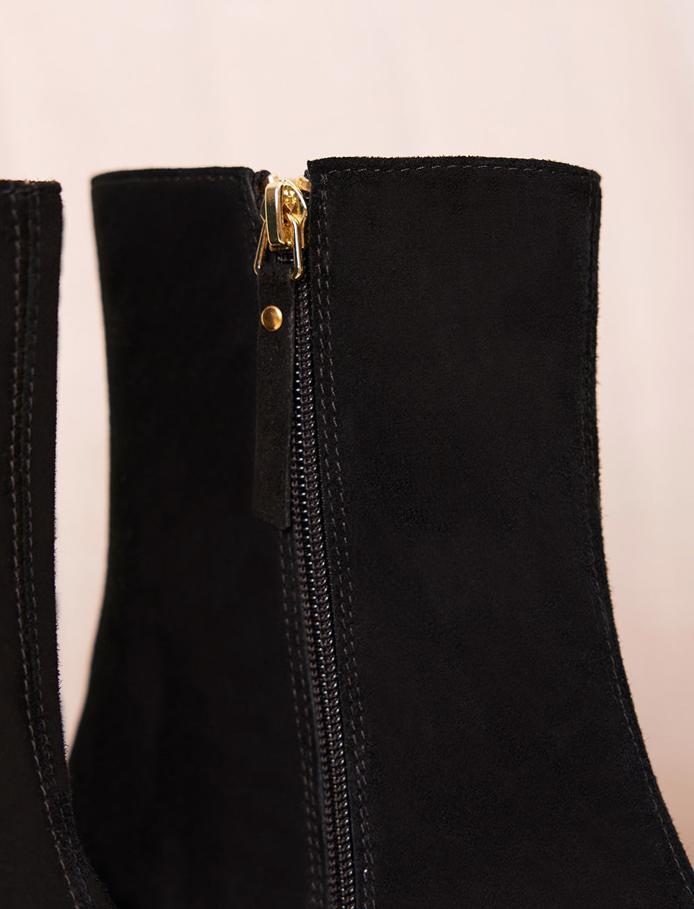 Botines De Tacón Albane - Negro Terciopelo - Mujer