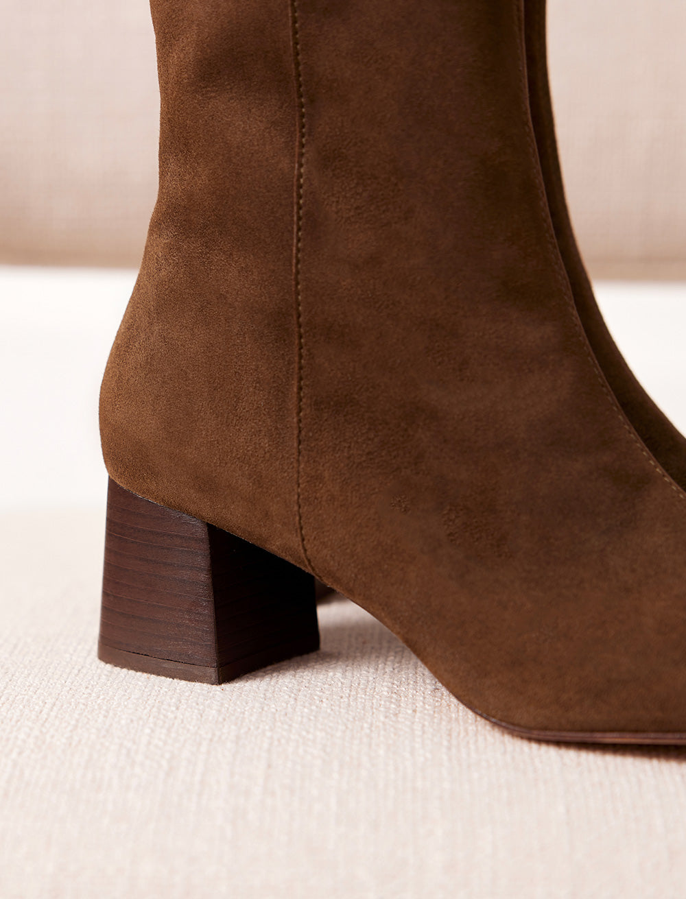 Pied De Biche - Albane Heeled Ankle Boots - Khaki - Women
