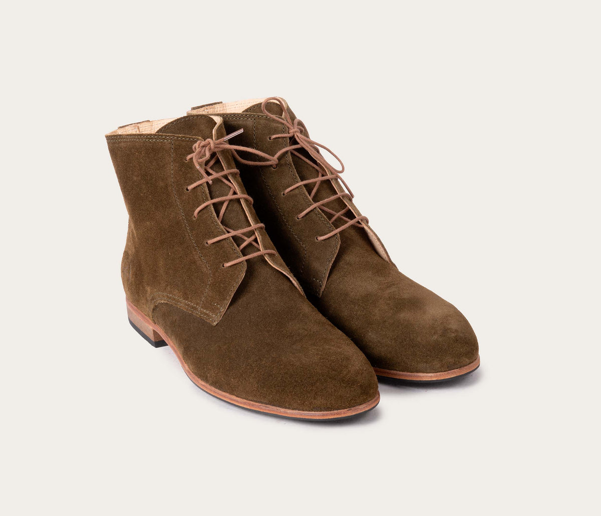Botki Albert - Zamsz oliwkowy - Unisex