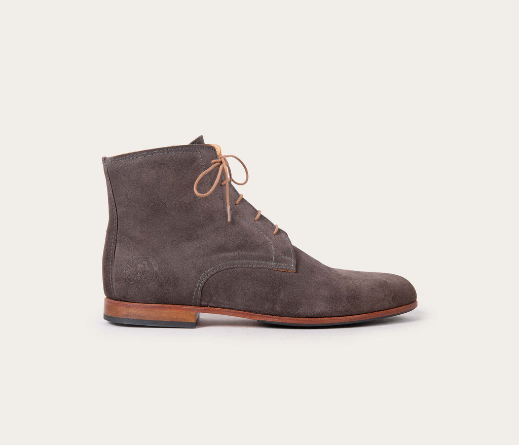 Botki Albert – Welur Grafitowy – Unisex