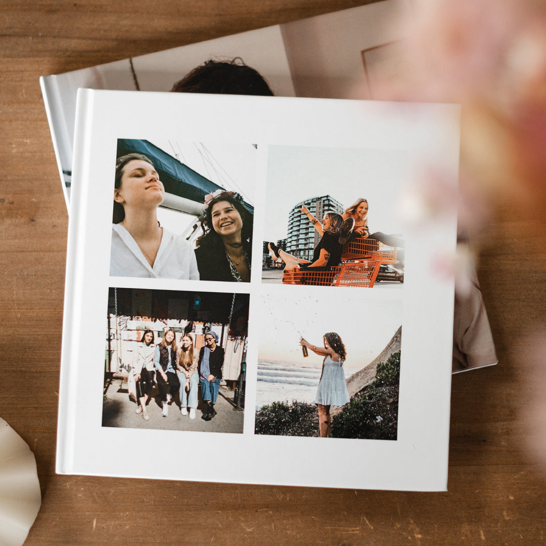 Set di 2 fotolibri quadrati rigidi
