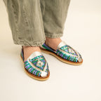 Huaraches Alegre - Sirena Azul Plata