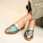Huaraches Alegre - Sirena Azul Plata
