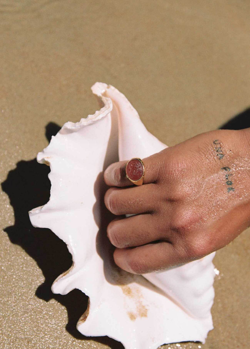 Bague Sirena Garnet Oro
