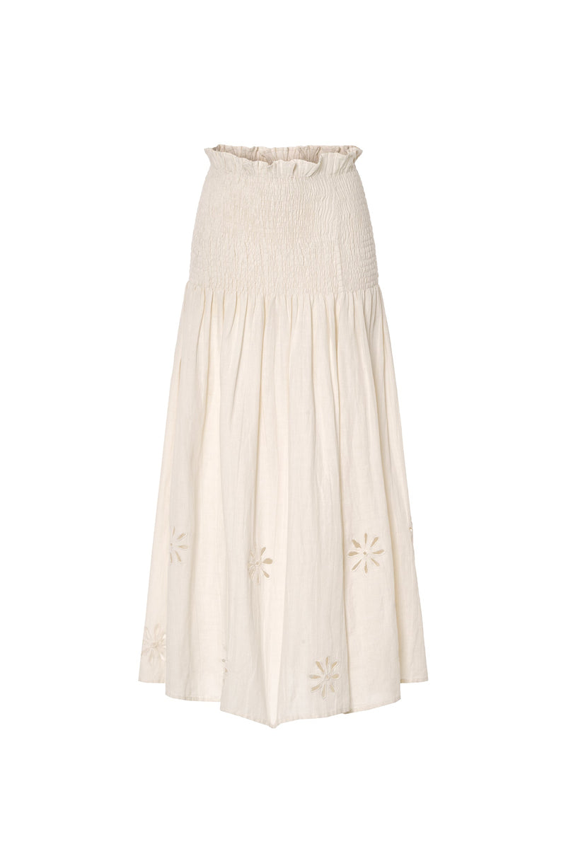 Alma White Skirt