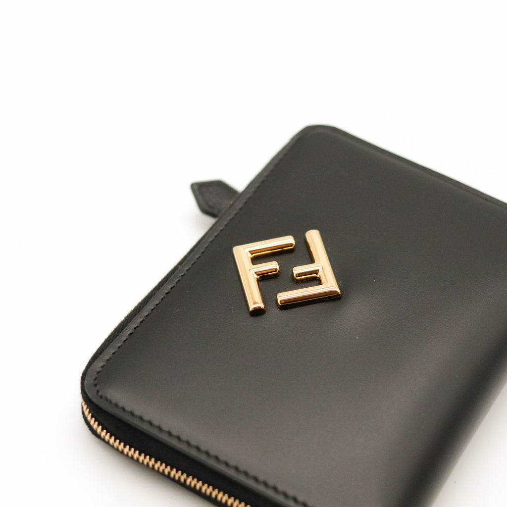 Le Portefeuille Zippé Fendi Diamonds Noir