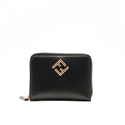 Le Portefeuille Zippé Fendi Diamonds Noir