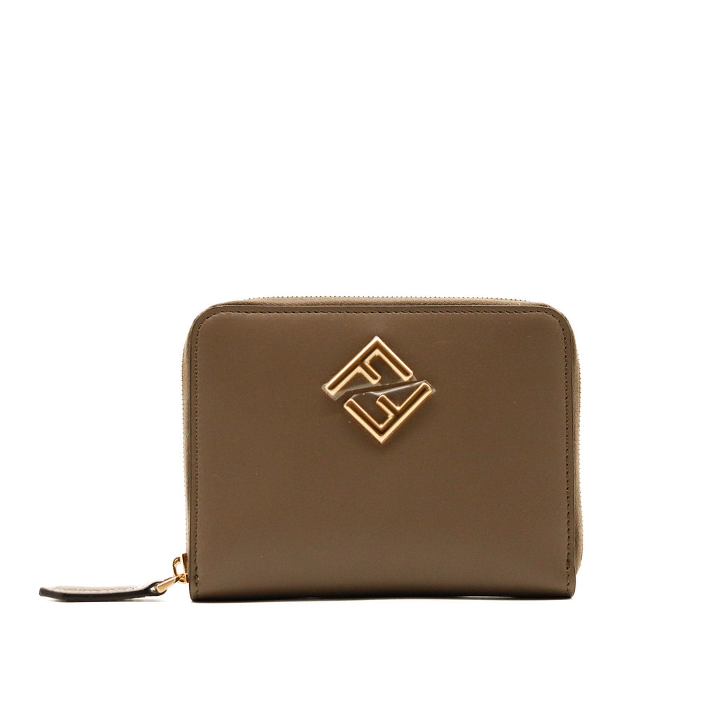 Le Portefeuille Zippé Fendi Diamonds Beige