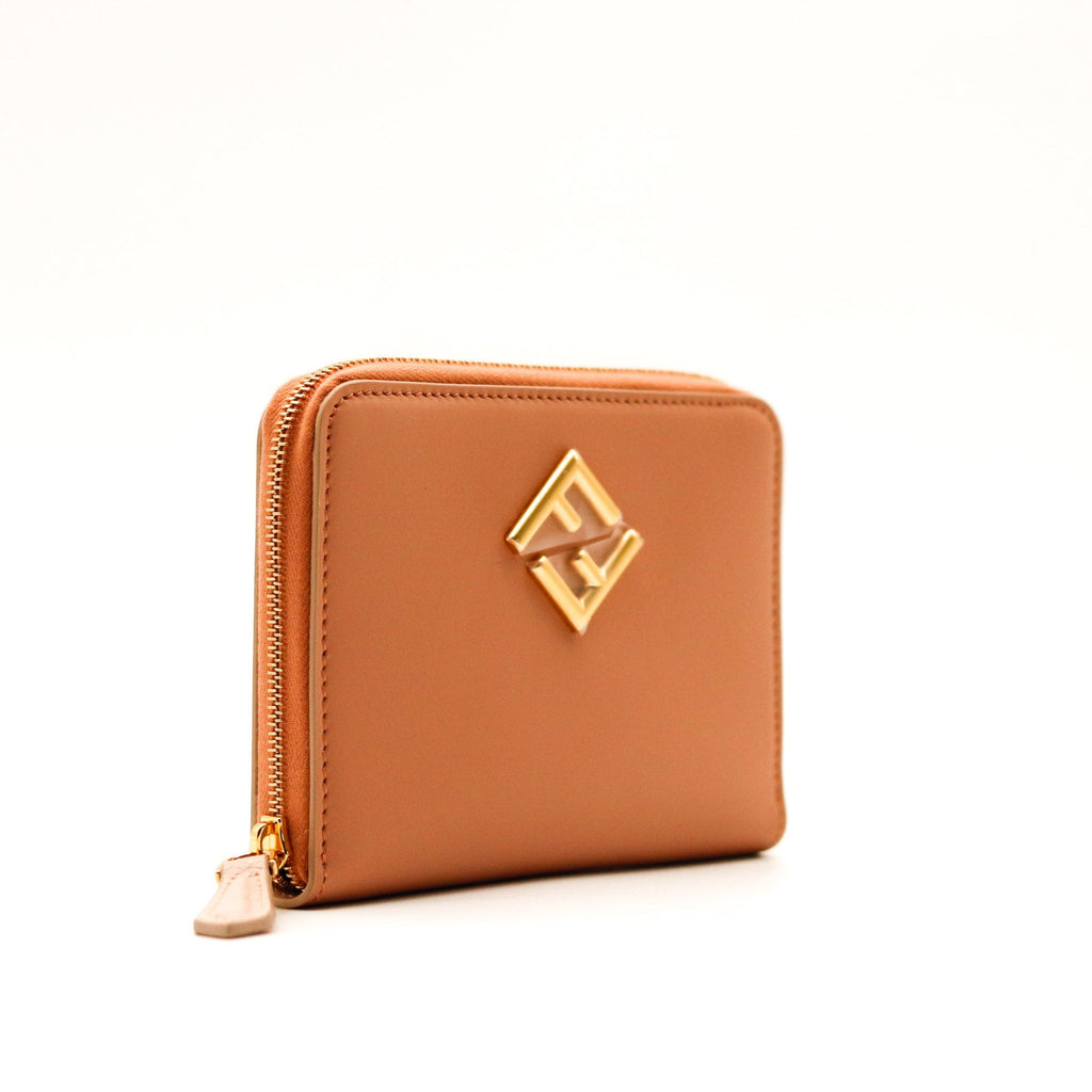 Le Portefeuille Zippé Fendi Diamonds Rose