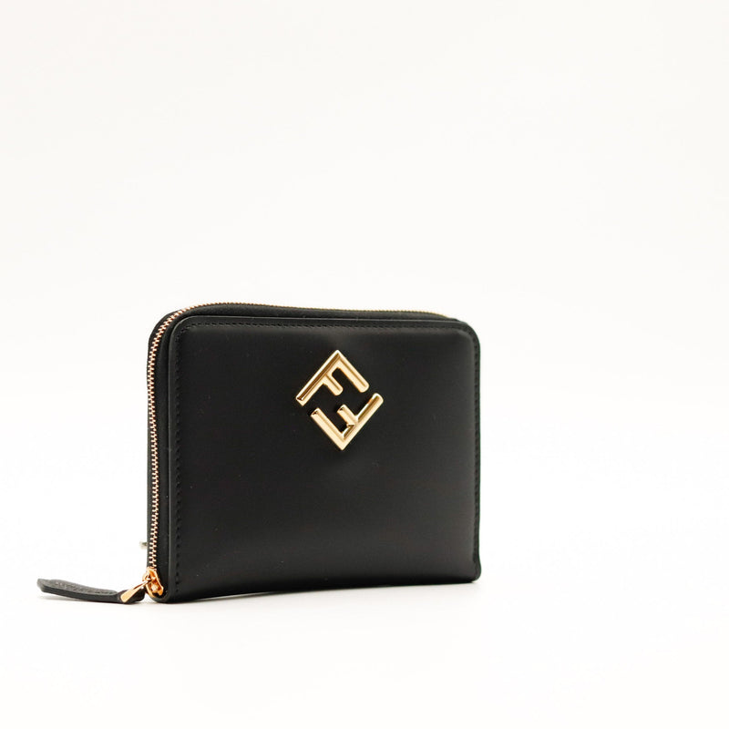 Le Portefeuille Zippé Fendi Diamonds Noir