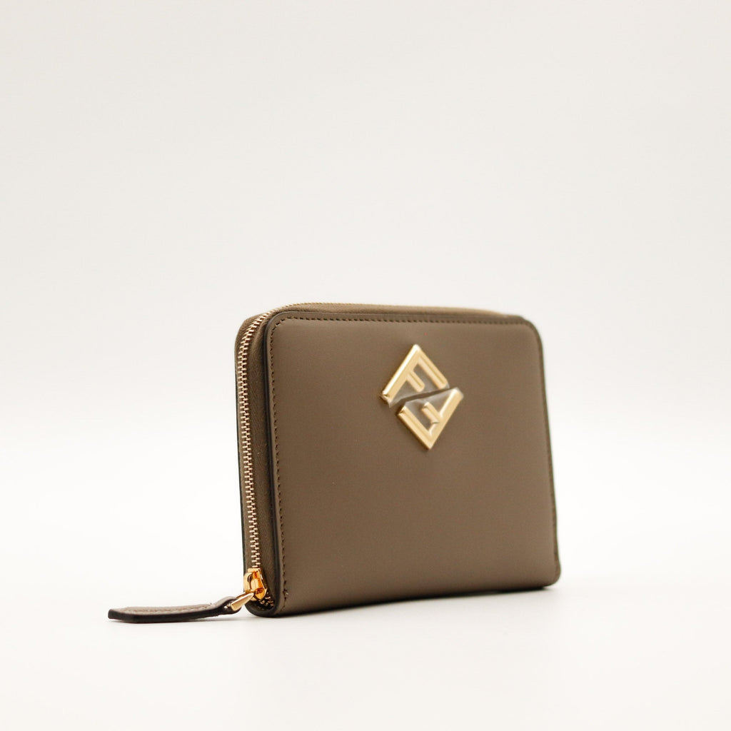 Le Portefeuille Zippé Fendi Diamonds Beige