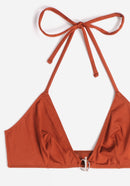 Top de bikini de triángulo Amaretto - Auburn