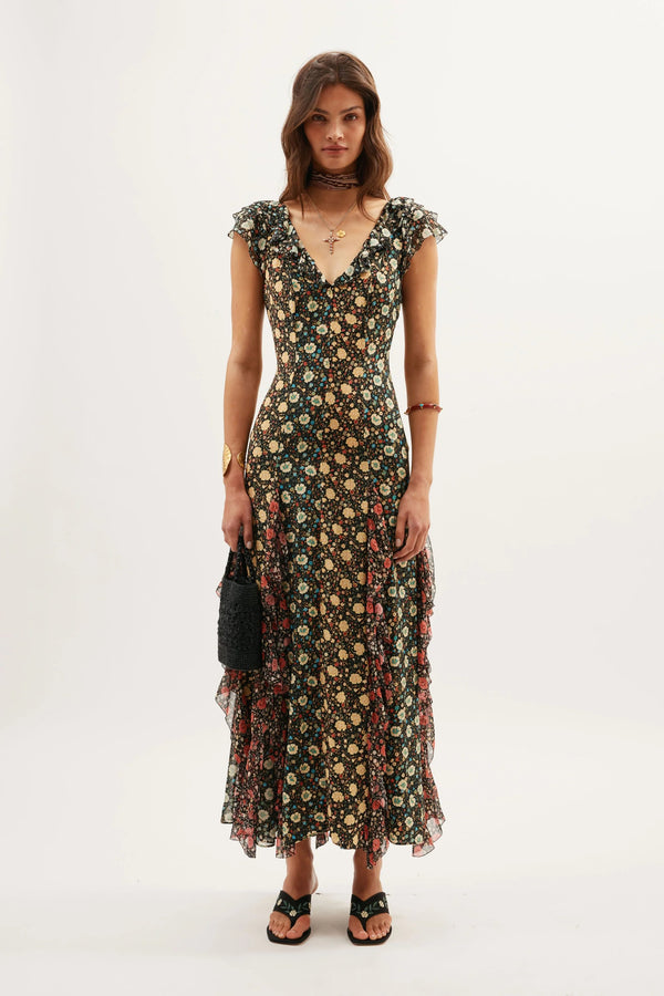 Robe Ambika Eva Floral Mix Black