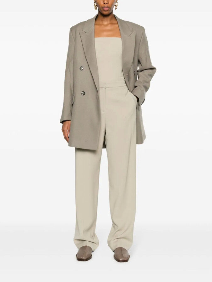 Ami Paris - Blazer Laine Double Taupe - Femme