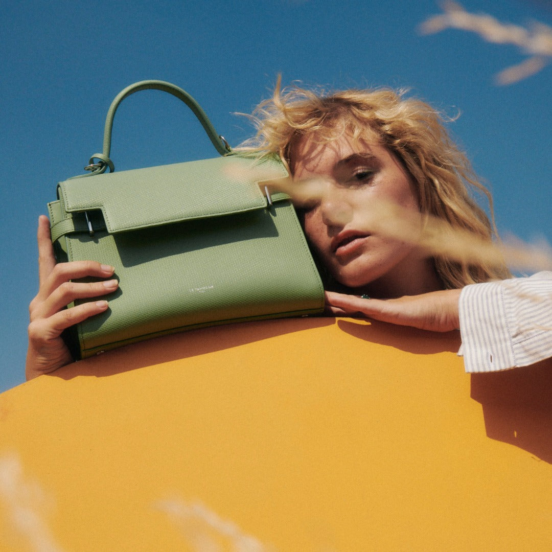 Grand Sac À Main En Cuir Emilie - Vert