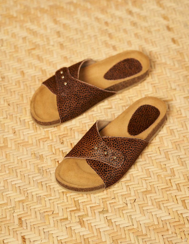 sandals Anais Plates - Pony Leopard Leather