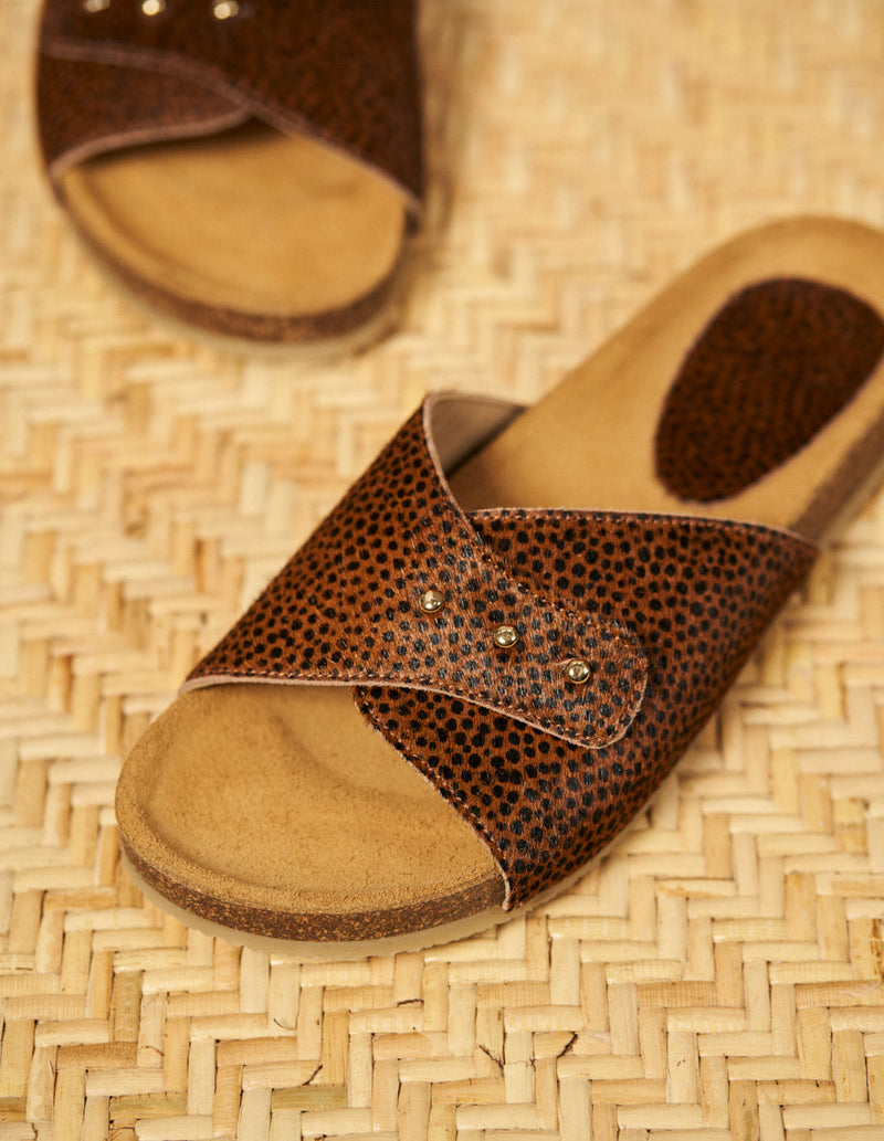 sandals Anais Plates - Pony Leopard Leather