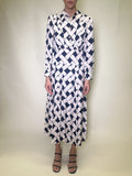 Analise Diamond Wave Navy Dress