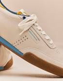 Anatole Low Sneakers - Leather Ecru Mustard Blue