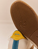 Anatole Low Sneakers - Leather Ecru Mustard Blue