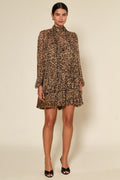 Vestido Anaya Mila Leopardo Marrón