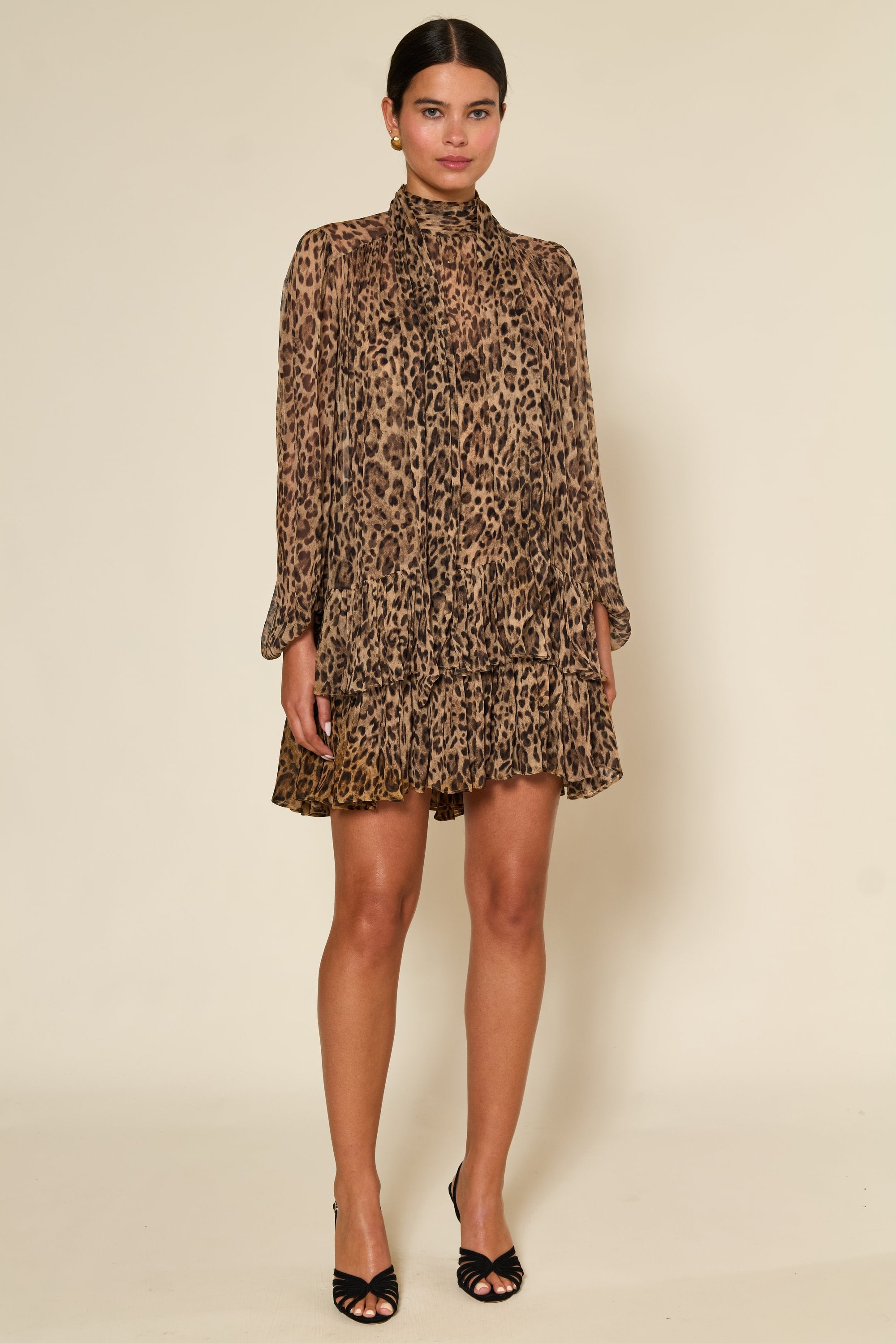 Vestido Anaya Mila Leopardo Marrón