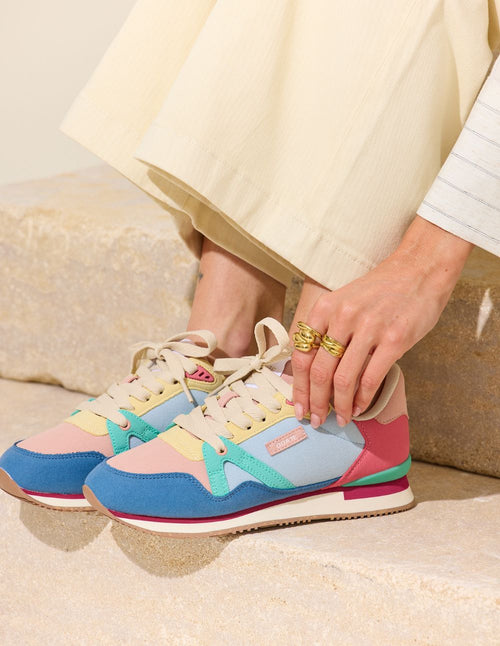 Baskets Basses Andrée - Bleu Rose Clair Canard - Femme