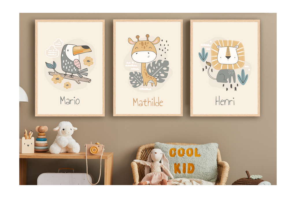 Pósters personalizados - Animales de la Sabana