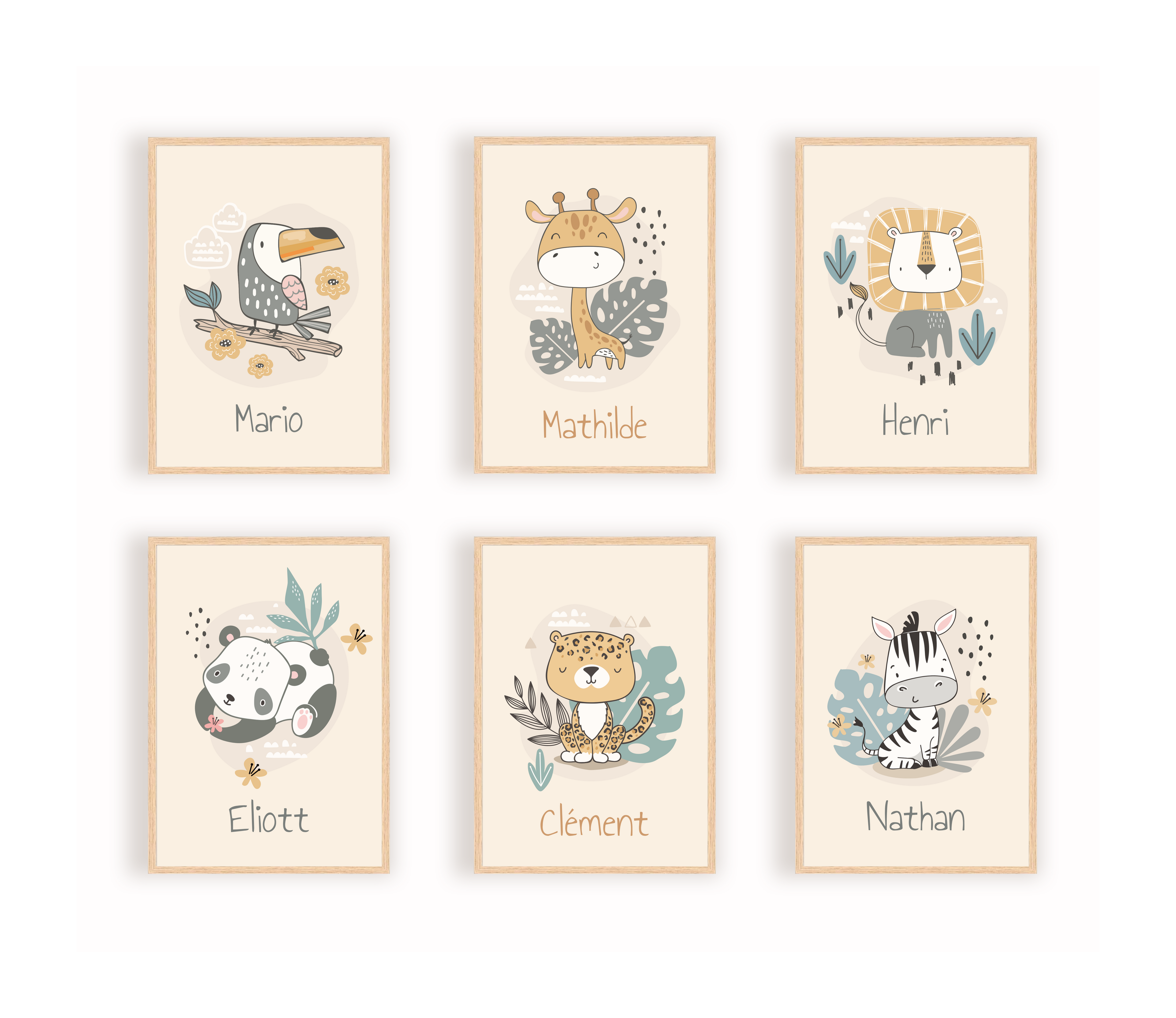 Pósters personalizados - Animales de la Sabana