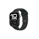 Apple Watch Series 10 (2024) GPS + Cellular 42 mm Aluminium Minuit - Bracelet Sport Noir - Minuit