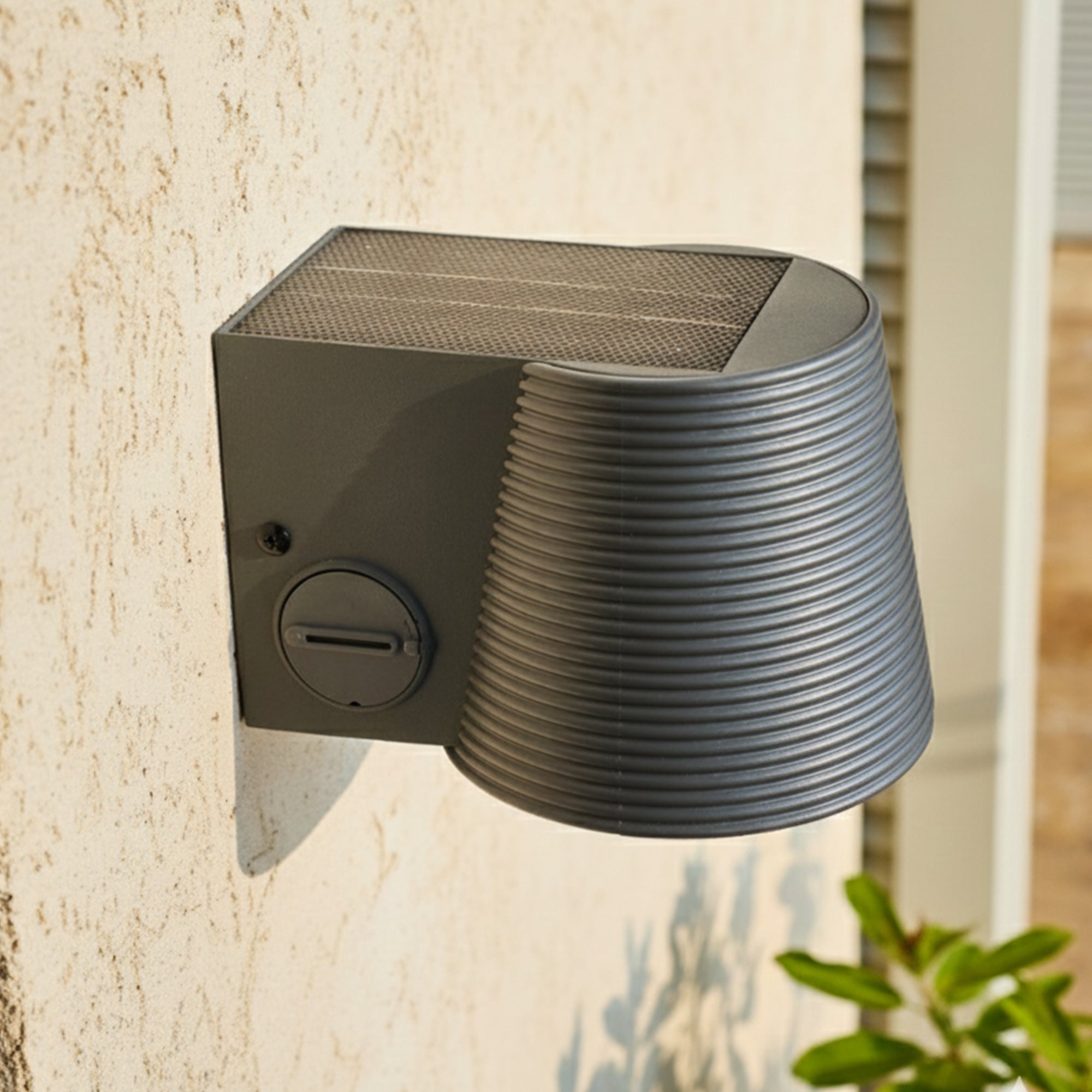 Soline - Decorative Solar Wall Light - Steel - Grey