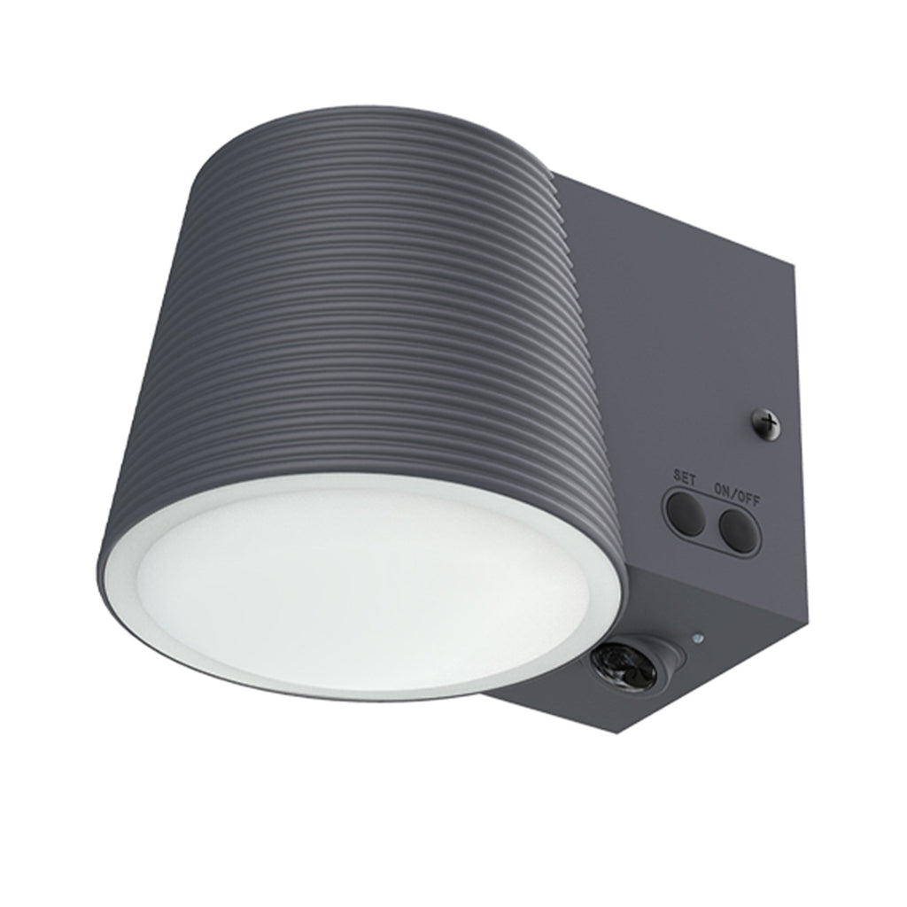 Soline - Decorative Solar Wall Light - Steel - Grey