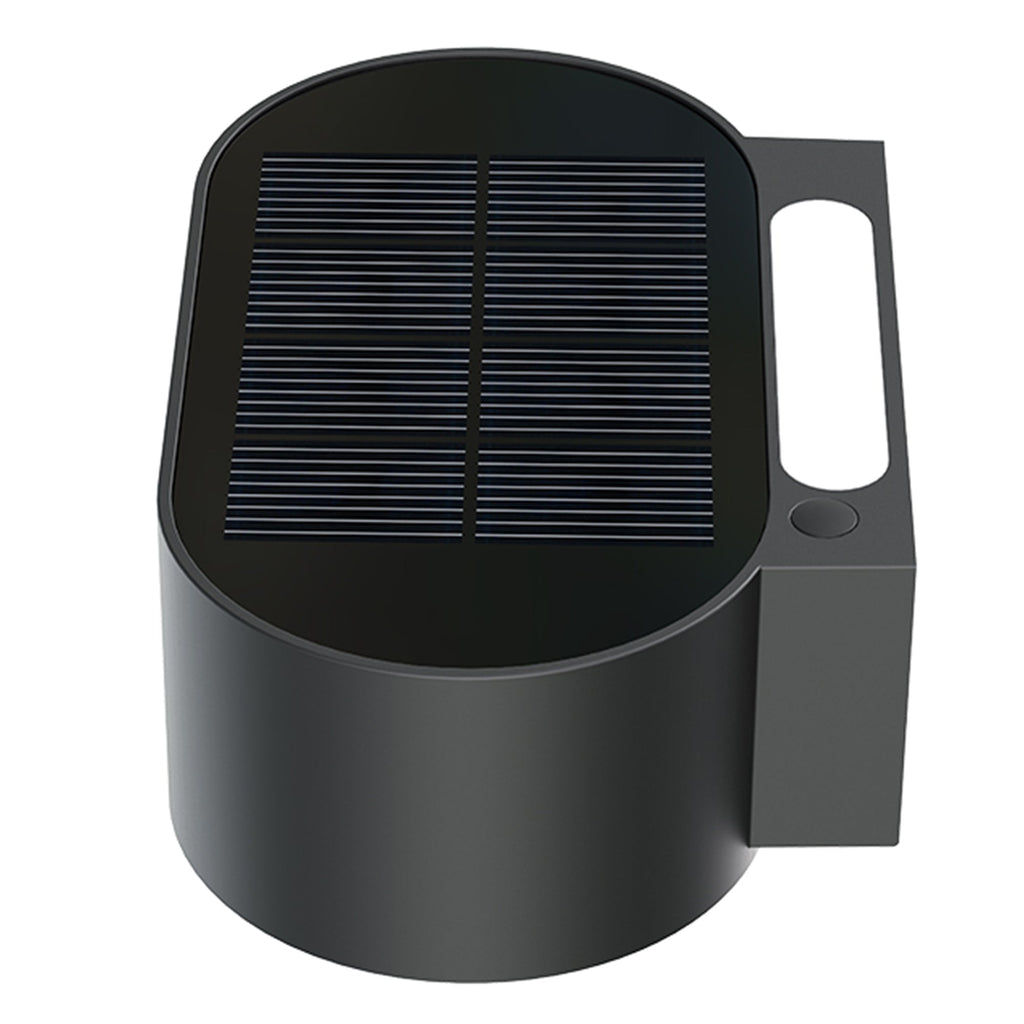 Noxis - Decorative Solar Wall Light - Steel - Black