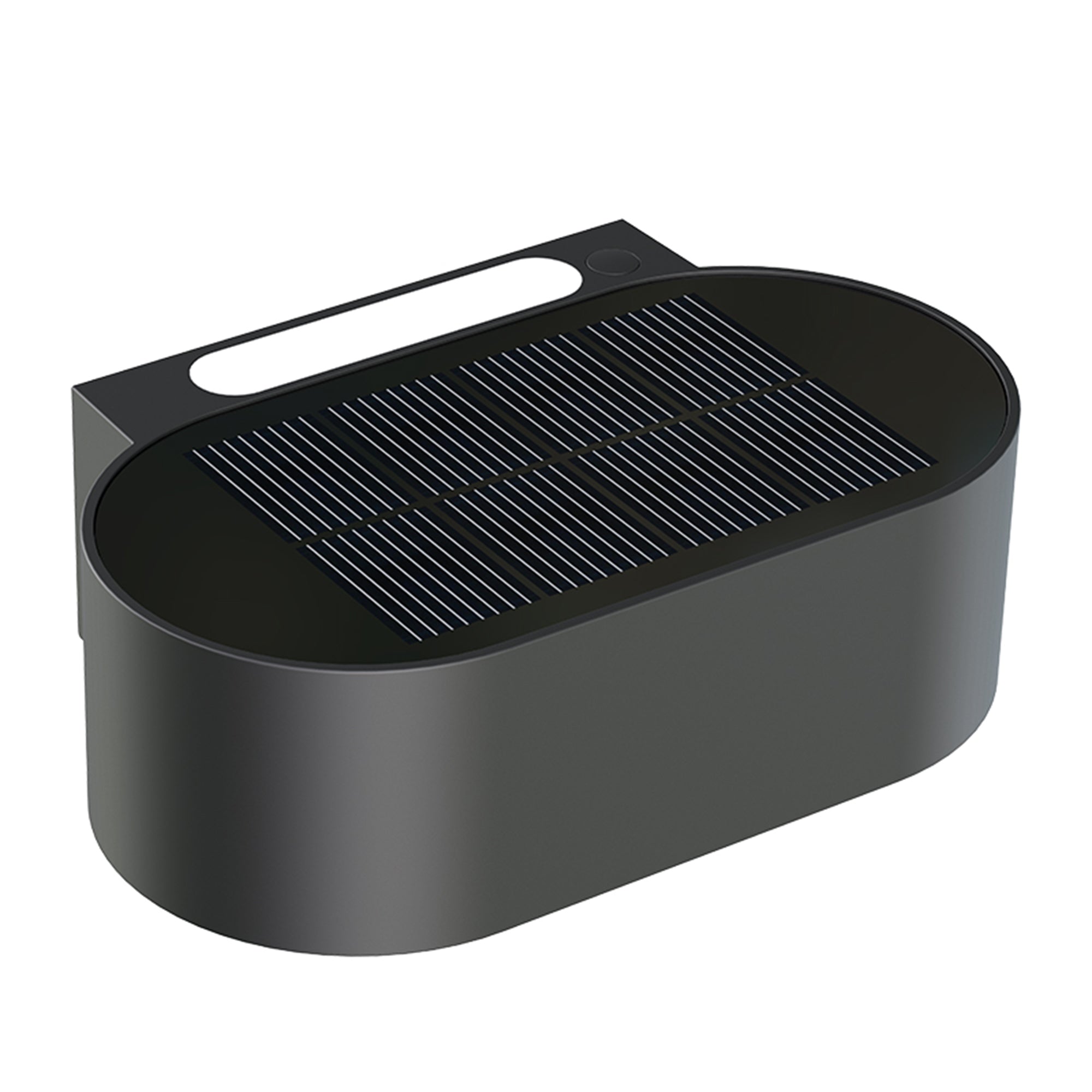 Noxis - Decorative Solar Wall Light - Steel - Black