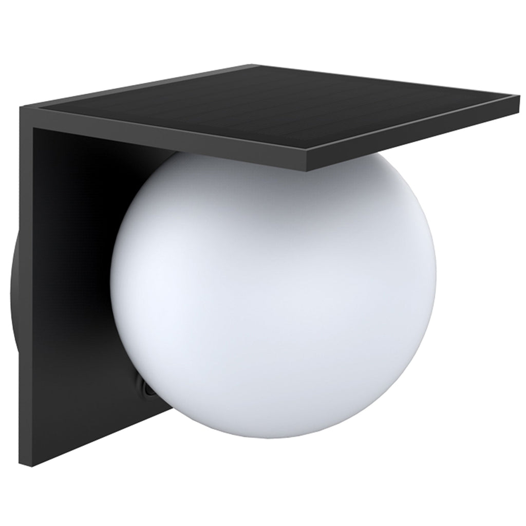 Bolly - Aplique solar decorativo - Acero - Negro