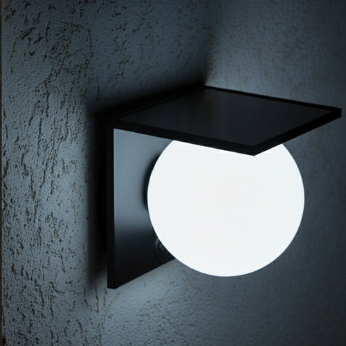Bolly - Decorative Solar Wall Light - Steel - Black