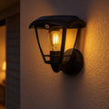 Lumax - Decorative Solar Wall Lamp - Plastic - Black