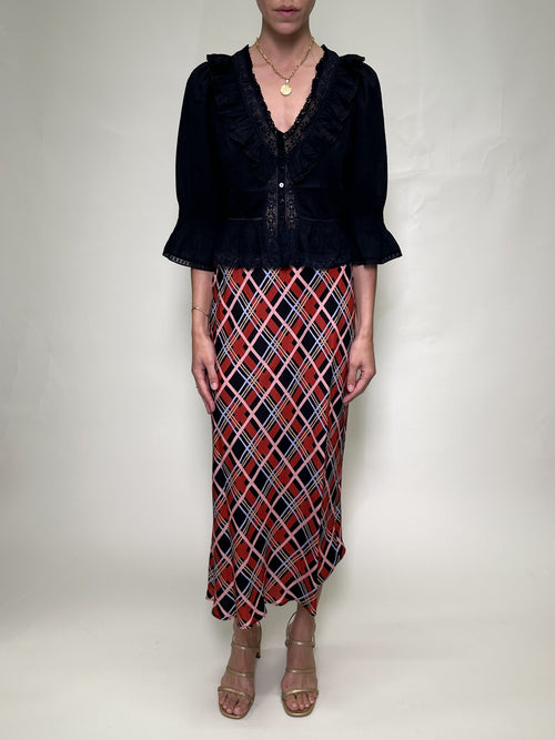 Jupe Ardith Painted Check Red
