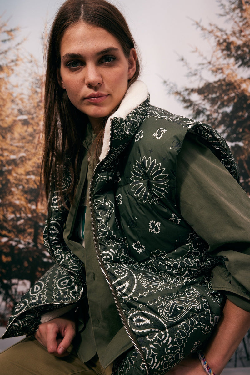 Phoenix Sleeveless Jacket Kaki